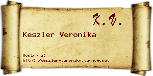 Keszler Veronika névjegykártya