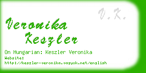 veronika keszler business card